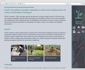 Content section, desktop browser